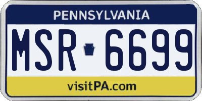 PA license plate MSR6699