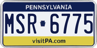 PA license plate MSR6775