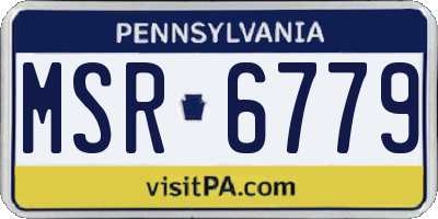 PA license plate MSR6779