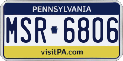 PA license plate MSR6806