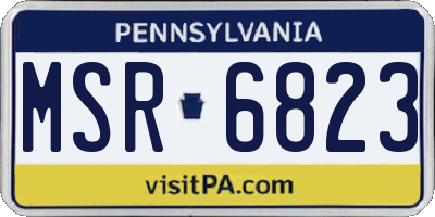 PA license plate MSR6823