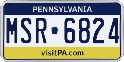PA license plate MSR6824