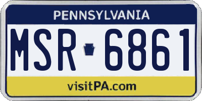 PA license plate MSR6861