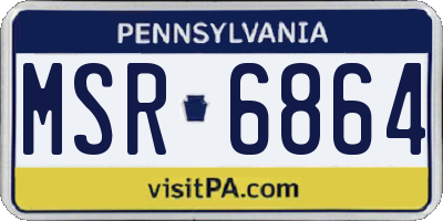 PA license plate MSR6864