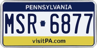 PA license plate MSR6877