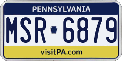 PA license plate MSR6879