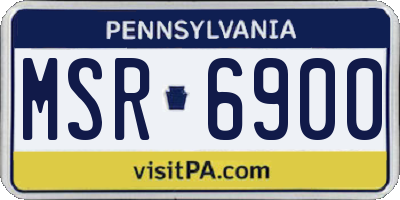 PA license plate MSR6900