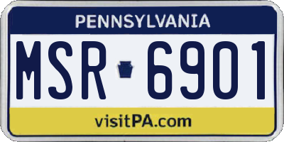 PA license plate MSR6901
