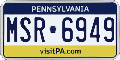 PA license plate MSR6949
