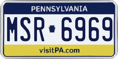 PA license plate MSR6969