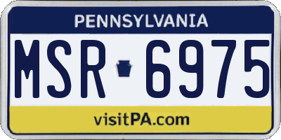 PA license plate MSR6975