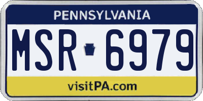 PA license plate MSR6979