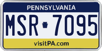 PA license plate MSR7095