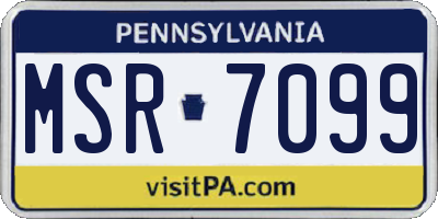 PA license plate MSR7099