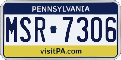 PA license plate MSR7306