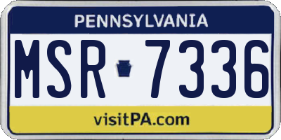 PA license plate MSR7336