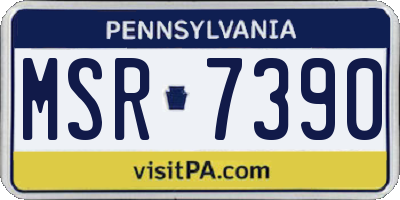 PA license plate MSR7390