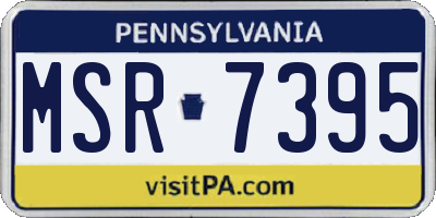 PA license plate MSR7395