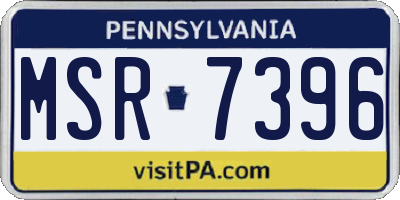 PA license plate MSR7396