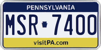 PA license plate MSR7400