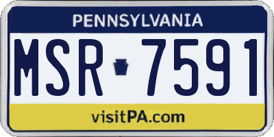 PA license plate MSR7591