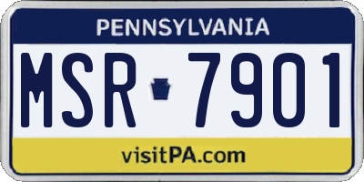 PA license plate MSR7901