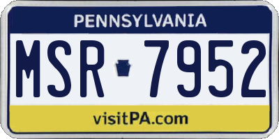 PA license plate MSR7952