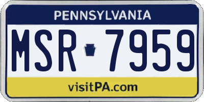 PA license plate MSR7959