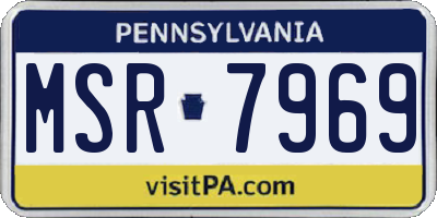 PA license plate MSR7969