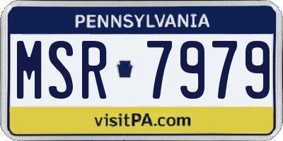 PA license plate MSR7979