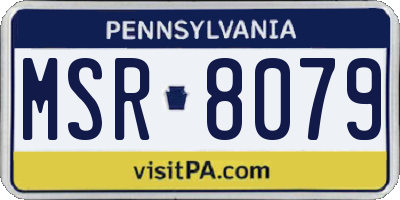 PA license plate MSR8079