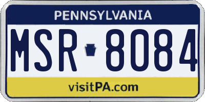 PA license plate MSR8084