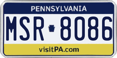 PA license plate MSR8086