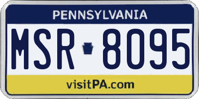 PA license plate MSR8095