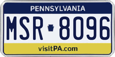 PA license plate MSR8096
