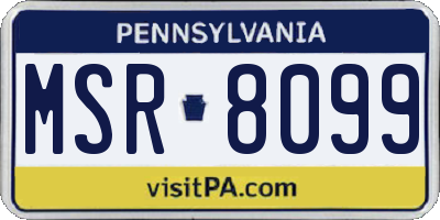 PA license plate MSR8099