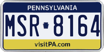 PA license plate MSR8164