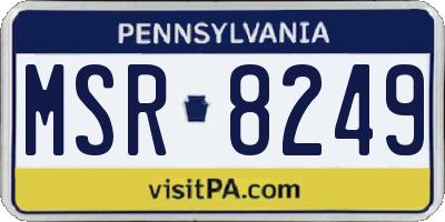 PA license plate MSR8249