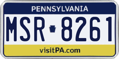 PA license plate MSR8261