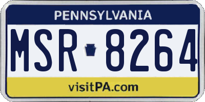 PA license plate MSR8264