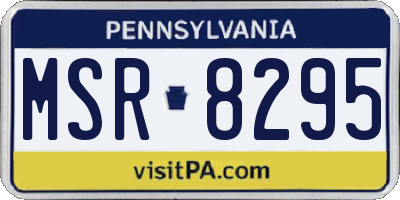 PA license plate MSR8295