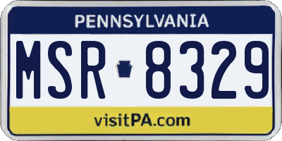 PA license plate MSR8329