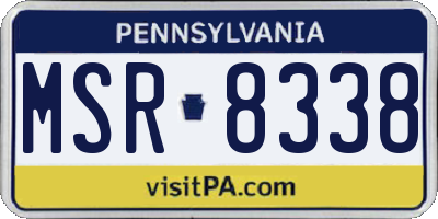 PA license plate MSR8338