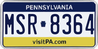 PA license plate MSR8364