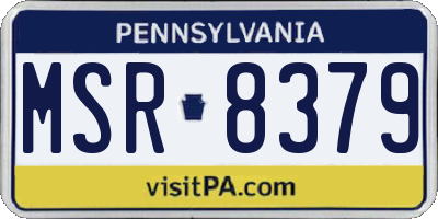 PA license plate MSR8379