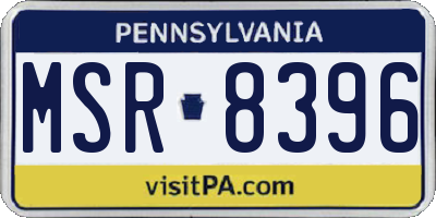 PA license plate MSR8396
