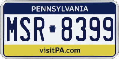 PA license plate MSR8399