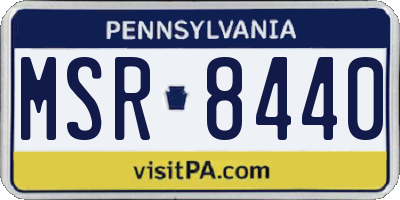 PA license plate MSR8440
