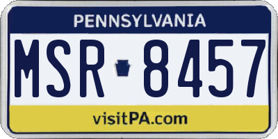 PA license plate MSR8457