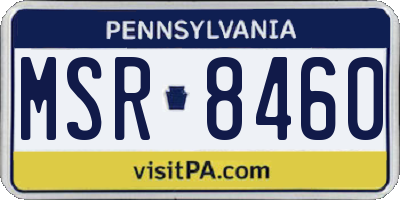 PA license plate MSR8460